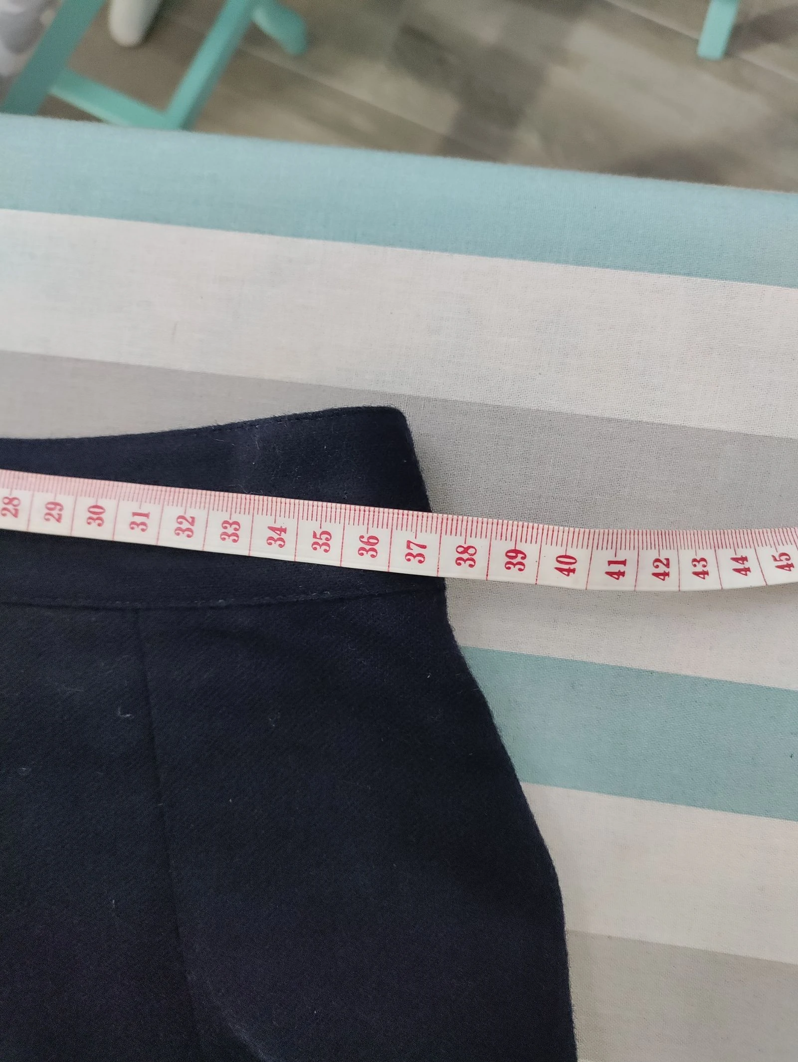Traje vintage Greta Madrid azul marino/negro con cuello y botones de terciopelo • Talla 44 – photo 10